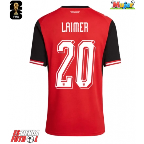 Austria Konrad Laimer #20 Primera Equipación Mujer Mundial 2026 Manga Corta